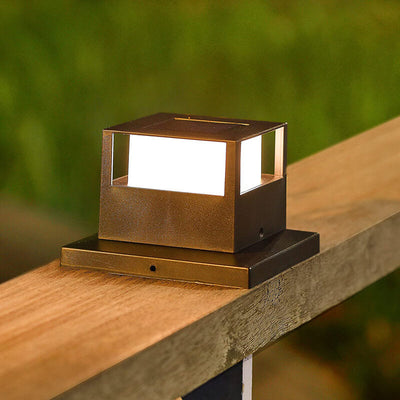 Modern Solar LED Waterproof Wall Column Head Lamp Outdoor Light