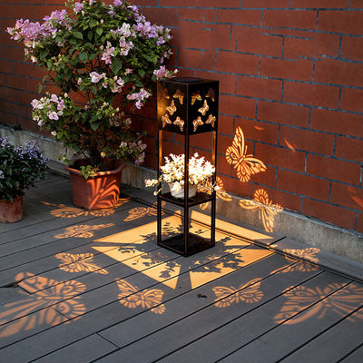 Solar-Schmetterlings-Licht-Schatten-Platz-Regal-Pflanzgefäß-Licht-Garten-dekoratives im Freien wasserdichtes Patio-im Freienlicht 