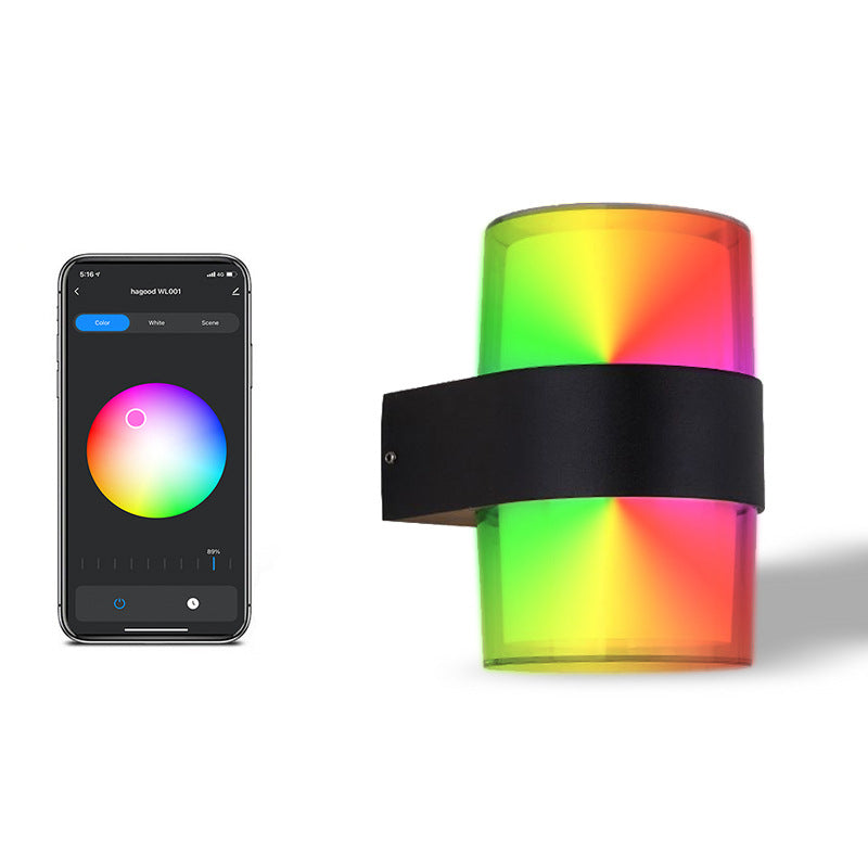 Moderne Smart Square APP, die wasserdichte LED-Wandleuchte dimmt 