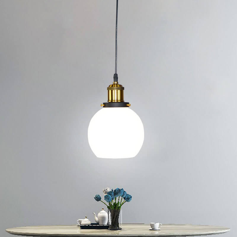 Scandinavian Modern Round Ball Glass 1-Light Pendant Light