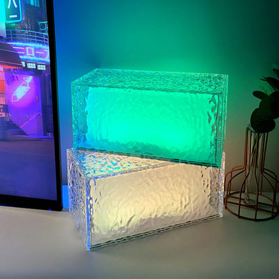 Creative Ice Cube Acrylic RGB LED Decorative Table Lamp