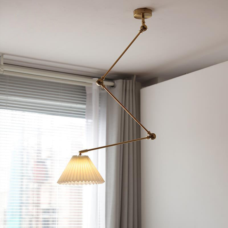 Nordic Minimalist Foldable Pleated Iron 1-Light Pendant Light