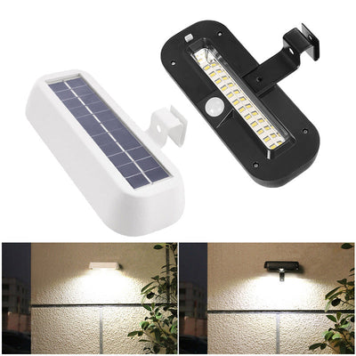 Solar Patio Human Sensor Square Outdoor Waterproof LED Wall Sconce Lamp