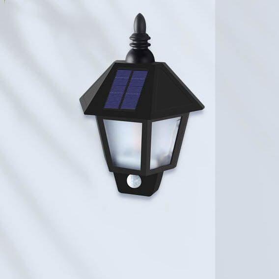 Modern Minimalist Solar Hexagonal ABS PC LED Waterproof Outdoor Wall Sconce Lamp