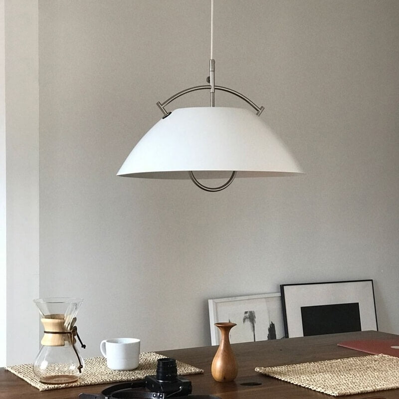 Nordic Minimalist Cone Round Iron 1-Light Pendant Light