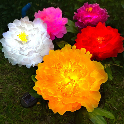 Moderner simulierter Blumen-dekorativer Solaraußenrasen LED-Garten-Boden-Einsatz-Landschaftslicht 