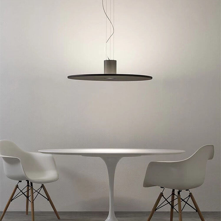 Modern Minimalist Flying Saucer Round Flat Hardware LED Pendant Light