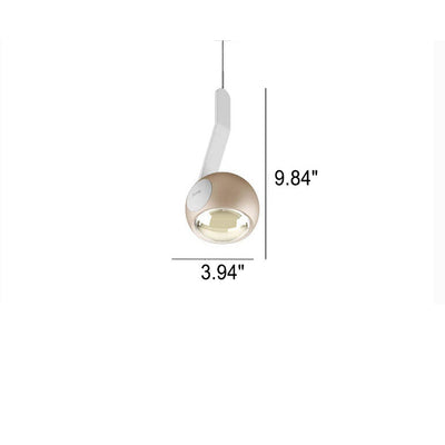 Moderne, minimalistische Eisen-Rundkugel-Induktions-LED-Pendelleuchte