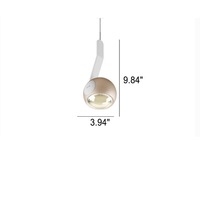 Moderne, minimalistische Eisen-Rundkugel-Induktions-LED-Pendelleuchte