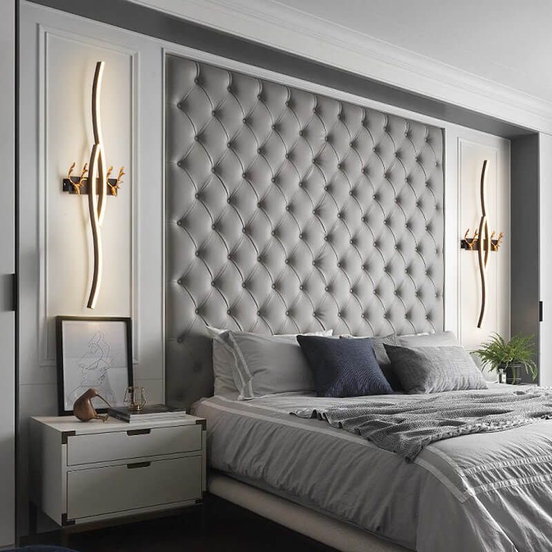 Nordic Light Luxury Strip Curve Antler LED Wall Sconce Lamp