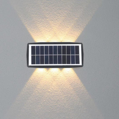 Solar kreative wasserdichte quadratische Trapez-LED-Scheinwerfer-Wandleuchte-Lampe 