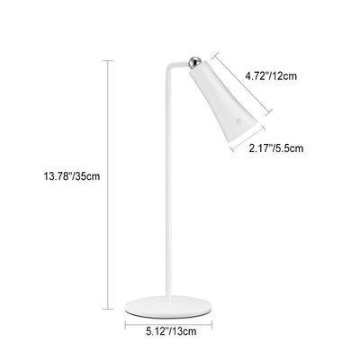 Simple Cone White USB Eye Protection LED Desk Lamp