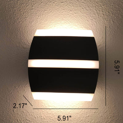 Modern Minimalist Geometric Square Outdoor Waterproof LED Wall Sconce Lamp