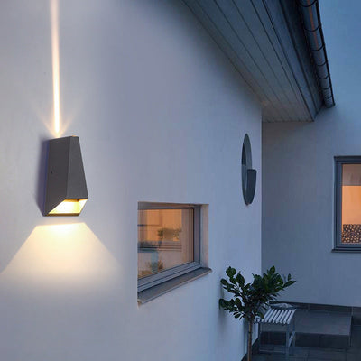 Outdoor Modern Column Geometry LED Waterproof Wall Sconce Lamp