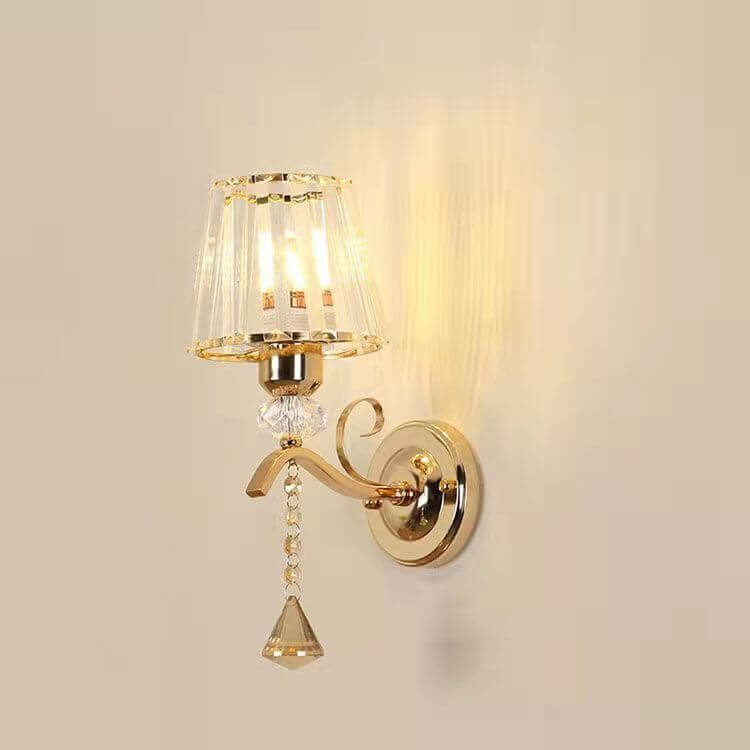 Nordic Luxury Glass Cone 1-Light Wall Sconce Lamp