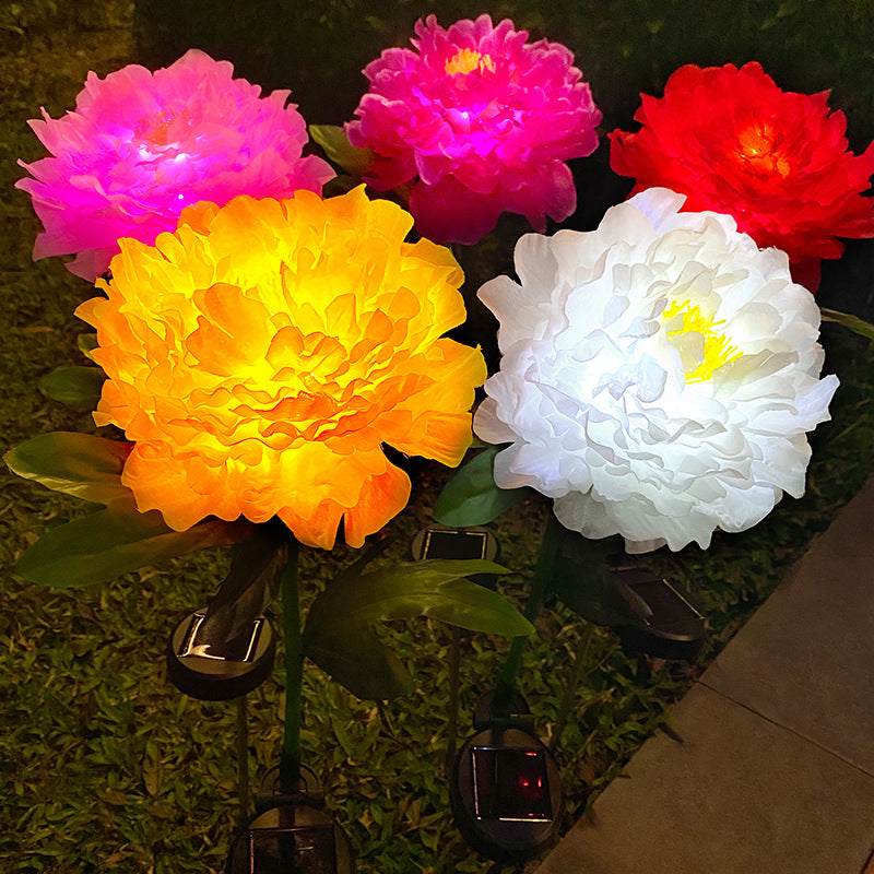 Moderner simulierter Blumen-dekorativer Solaraußenrasen LED-Garten-Boden-Einsatz-Landschaftslicht 