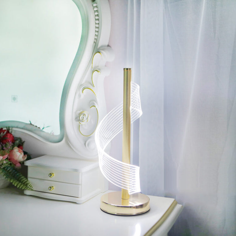 Modern Light Luxury Acrylic Curve LED Table Lamp
