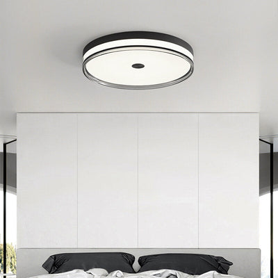 Modern Light Luxury All-Copper Circular LED Flush Mount Ceiling Light