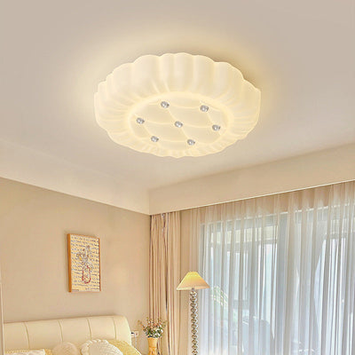 Modern Simplicity PE Pillow Shape LED Flush Mount Ceiling Light For Living Room