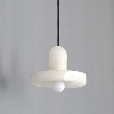 Minimalistisches Licht Luxus Lucite Geometry Round 1-Light Pendelleuchte 