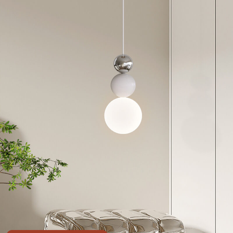 Scandinavian Minimalist Orb Stacked 1-Light Pendant Light