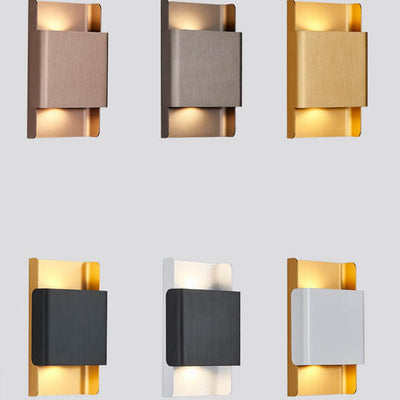 Modern Minimalist Rectangular Double-headed Aluminum LED COB Wall Sconce Lamp