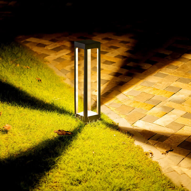 Modern Simple Solar Square Frame LED Outdoor Lawn Garden Landscape Light