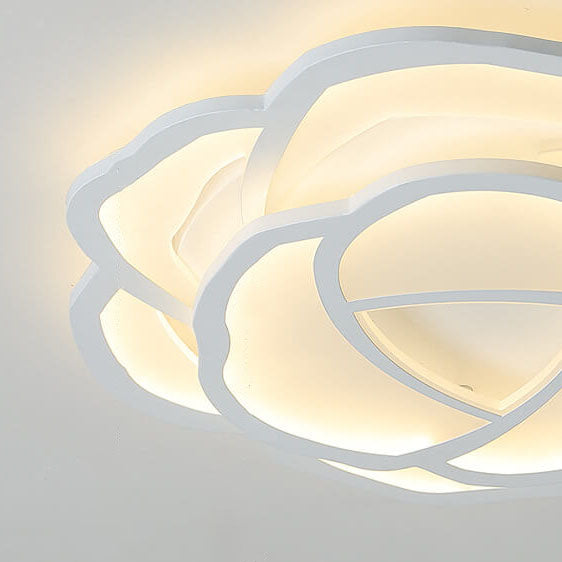 Modern Simple Roses LED Flush Mount Ceiling Light