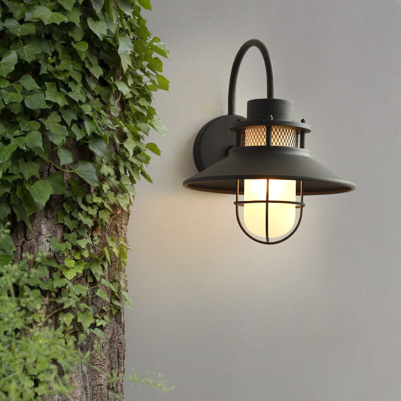 Outdoor Waterproof Iron Body 1-Light Outdoor Wall Sconce Lamp