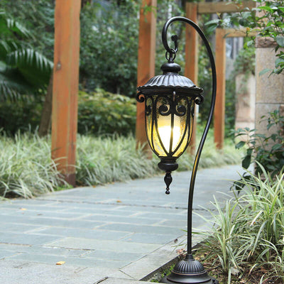 European Waterproof Lantern Aluminum Glass Ground Insert 1-Light Outdoor Landscape Light