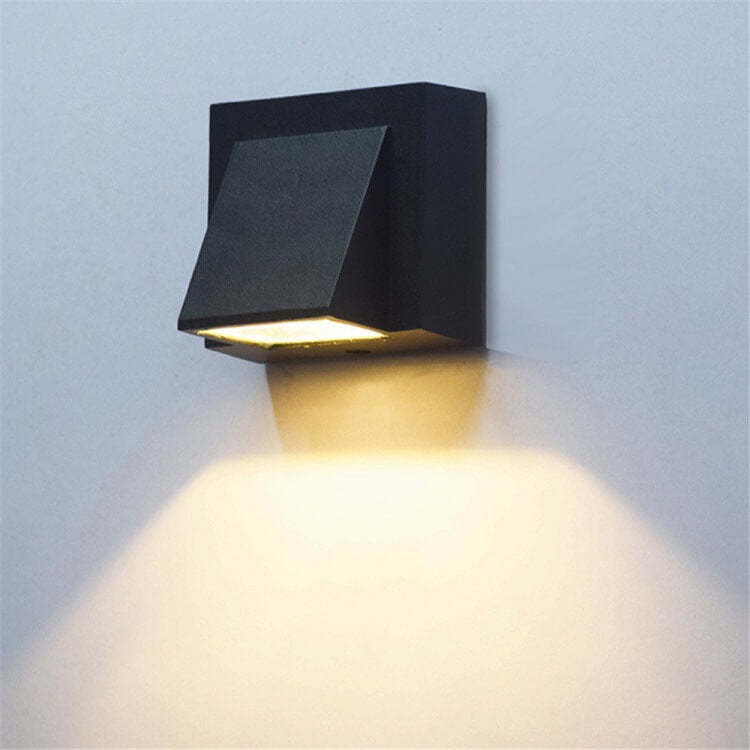 Modern Simple Geometric Square LED Outdoor Waterproof Wall Sconce Lamp