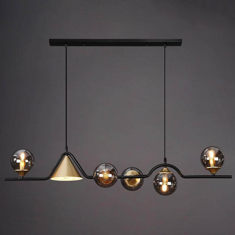 Nordic Creative Light Luxury Round Ball 4/5/6-Light Island Light Chandelier