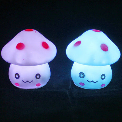 Creative Seven Color Emoji Mushroom LED Night Light Table Lamp