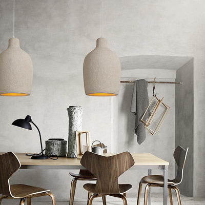 Contemporary Nordic Geometric Column 1-Light Pendant Light for Dining Room