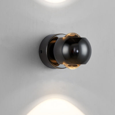 Modern Minimalist Solid Color Round Rotatable Iron Aluminum COB LED Wall Sconce Lamp