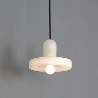 Minimalistisches Licht Luxus Lucite Geometry Round 1-Light Pendelleuchte 