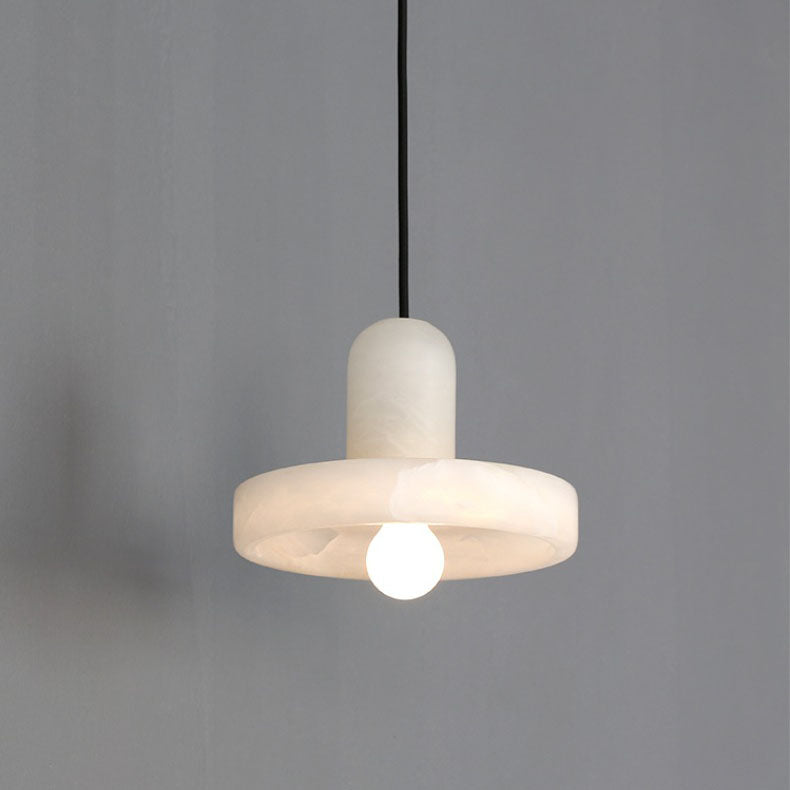 Minimalist Light Luxury Lucite Geometry Round 1-Light Pendant Light