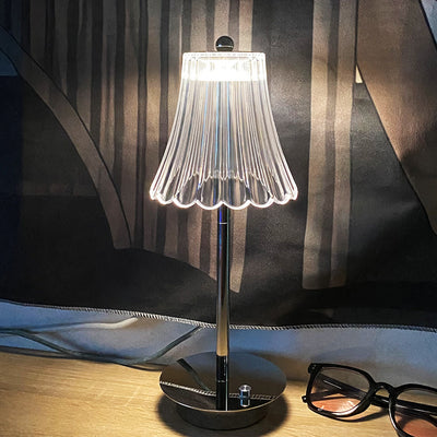 Nordic Creative Skirt Crystal Metal Touch LED Table Lamp