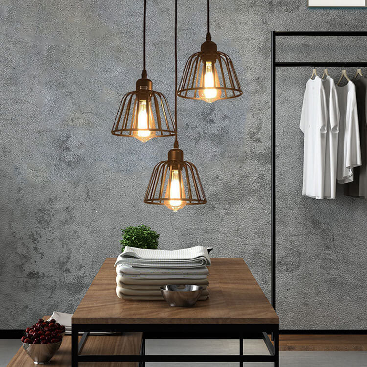 Modern Vintage Industrial Iron 1/3-Light Island Light Pendant Light