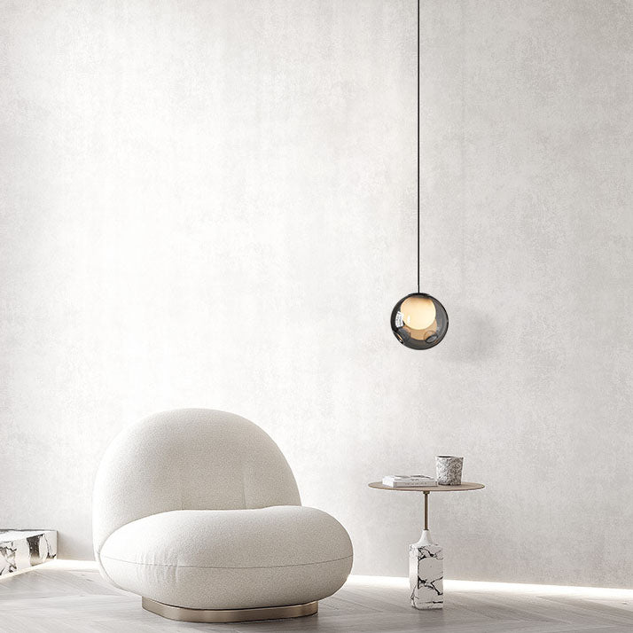 Modern Minimalist Glass Orb 1-Light Pendant Light