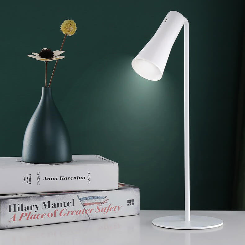 Simple Cone White USB Eye Protection LED Desk Lamp