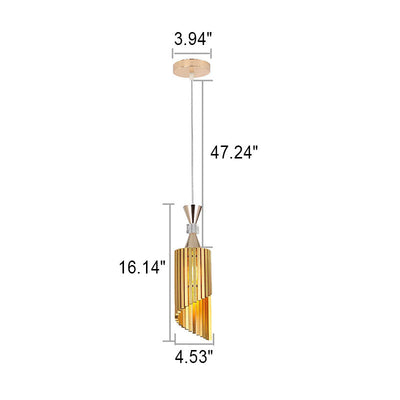 Moderne kreative Aluminium-Säulengeometrie 1-Licht-Pendelleuchte 