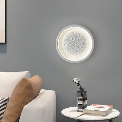 Modern Minimalist Lunar Resin Acrylic Geometric LED Wall Sconce Lamp