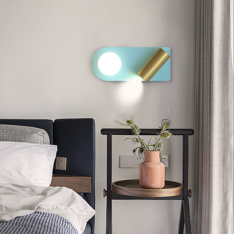 Minimalist Oval Flat Rotating Spotlight LED Wall Sconce Lamp