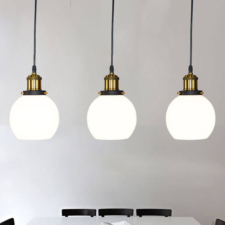 Scandinavian Modern Round Ball Glass 1-Light Pendant Light