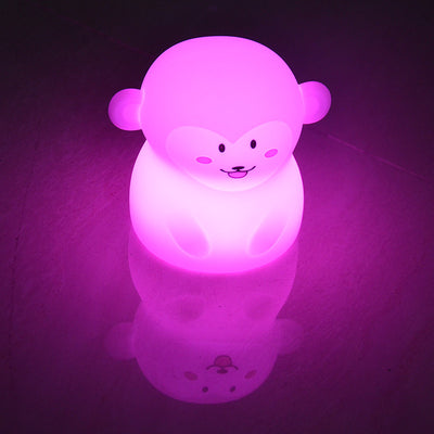 Creative Monkey Silicone Charge Pat LED Lampe de Table Veilleuse 