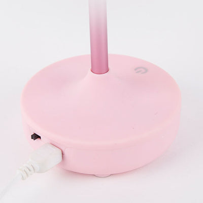 Lampe de table rechargeable par USB en plastique rose créative moderne 