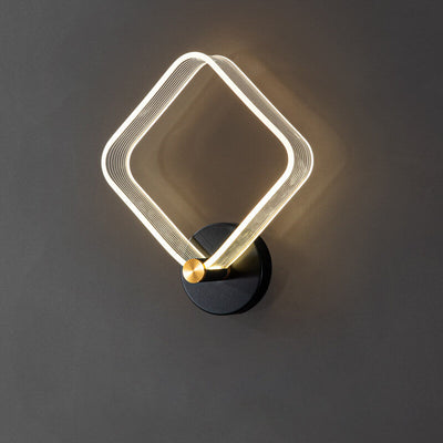 Nordic Simple Geometric Acrylic Iron LED Wall Sconce Lamp