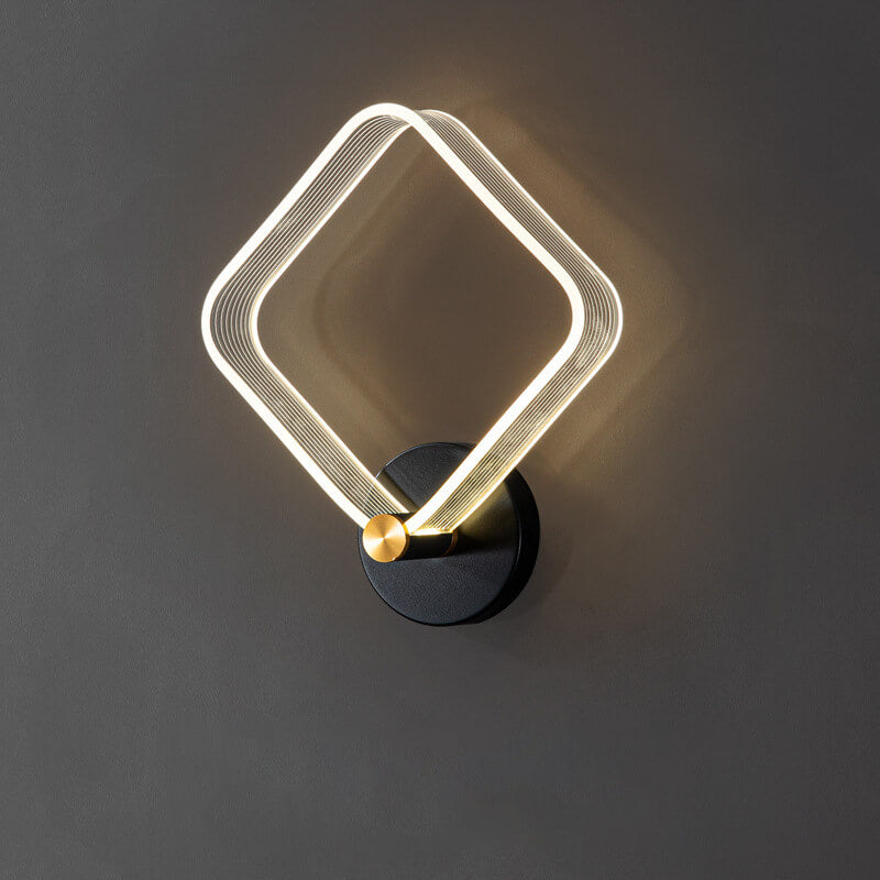 Nordic Simple Geometric Acrylic Iron LED Wall Sconce Lamp