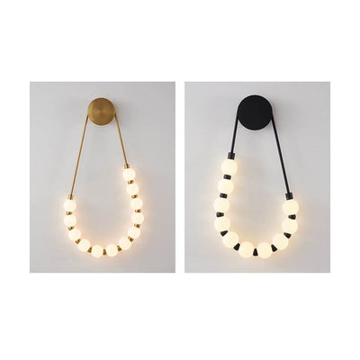 Applique murale LED avec collier minimaliste moderne, haricot magique 